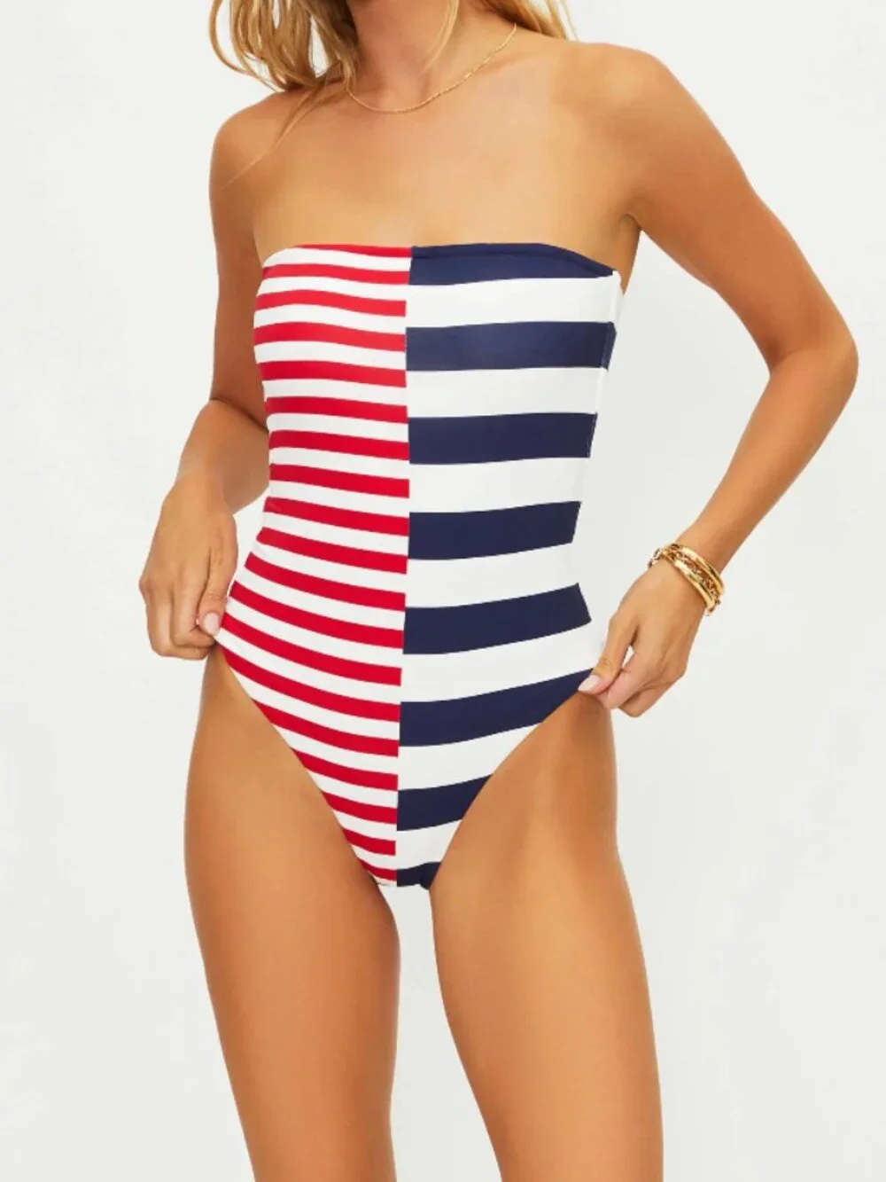 Beach Riot Amber One Piece – Star Spangled Stripes - Picture 2 of 2